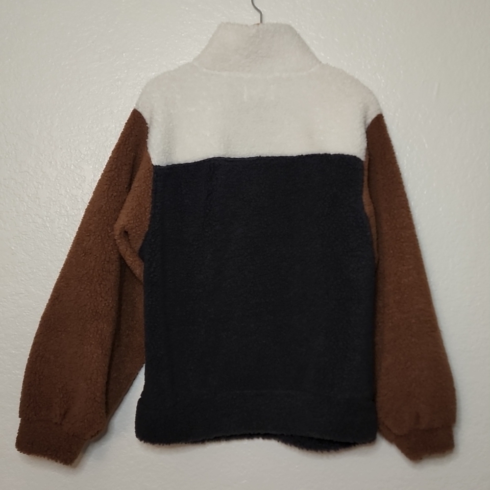 Universal Thread Color Block Pullover Zipper Sherpa - Picture 9 of 11